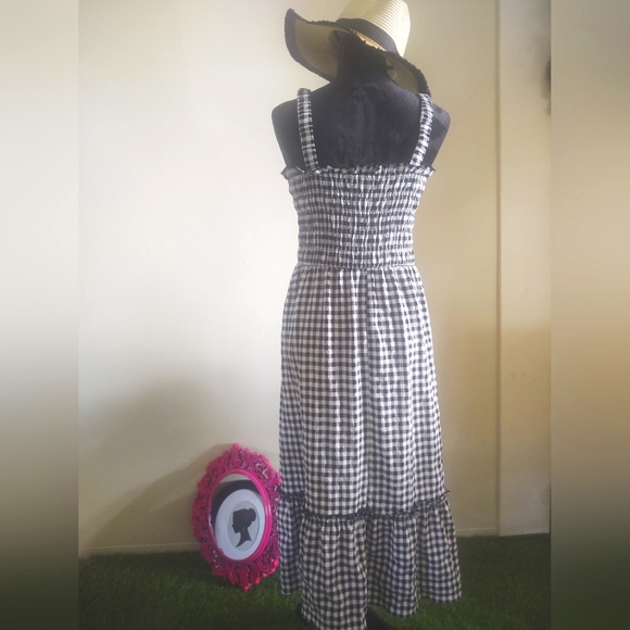 Gingham Sundress in 🔲 Black & White by Divided~ Long-length Size: L - Picture 8 of 9